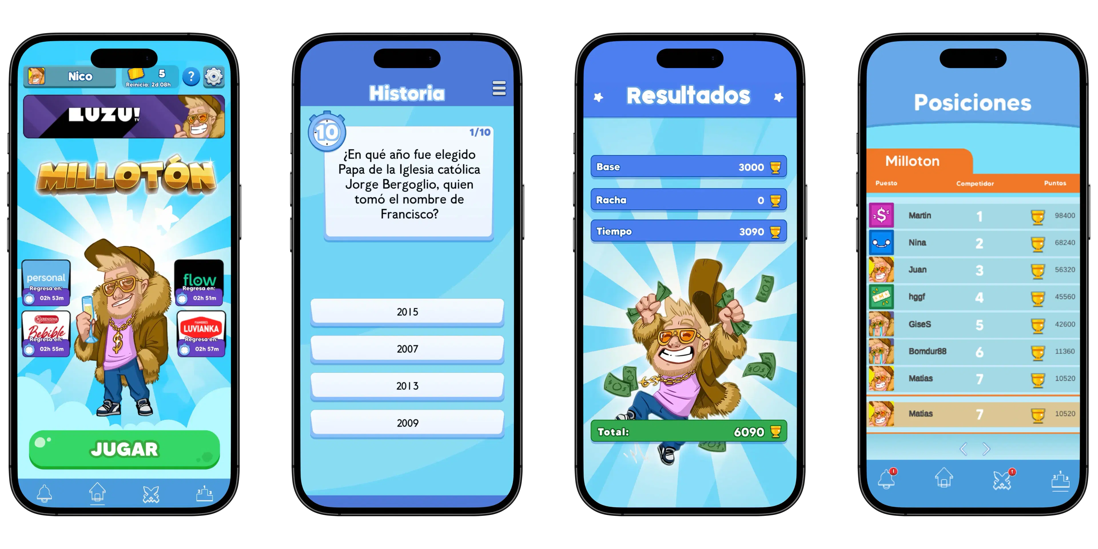 Millotón mobile screenshots