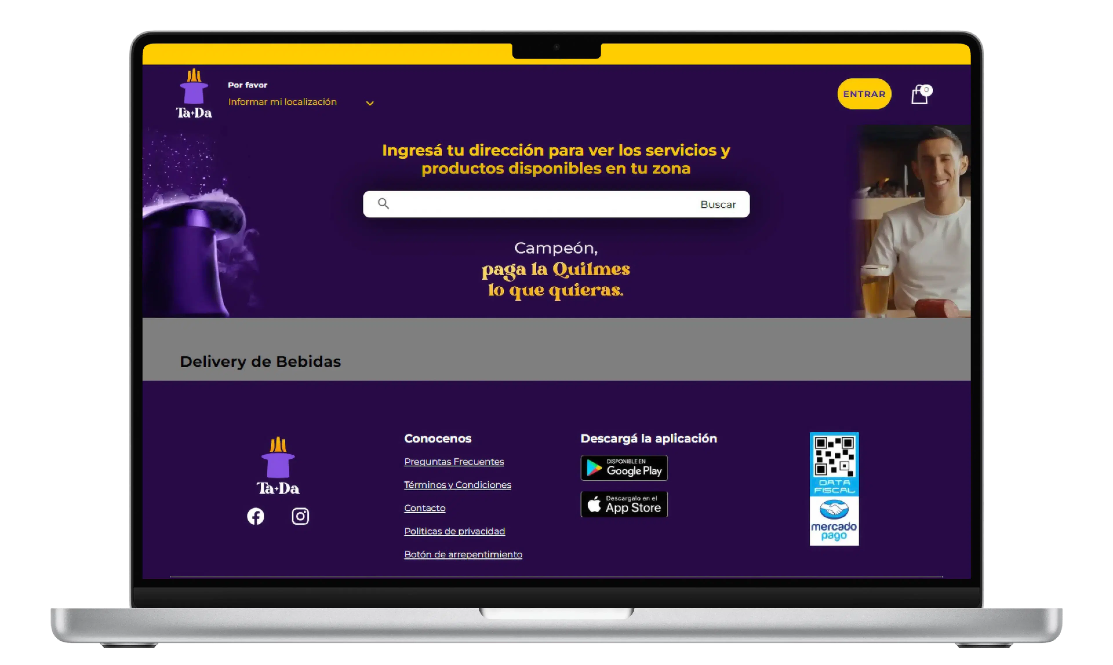TaDa platform screenshot