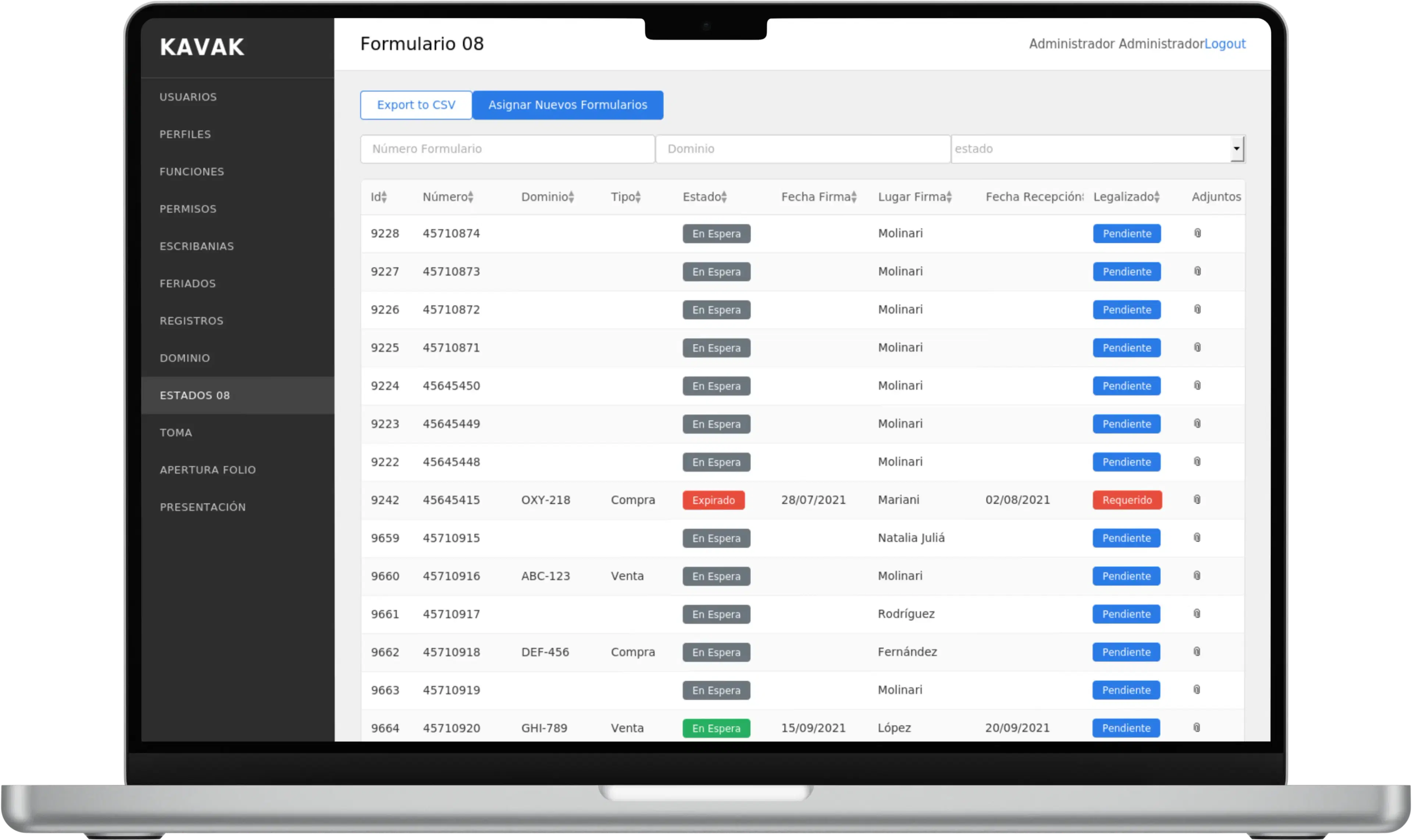 Kavak platform screenshot